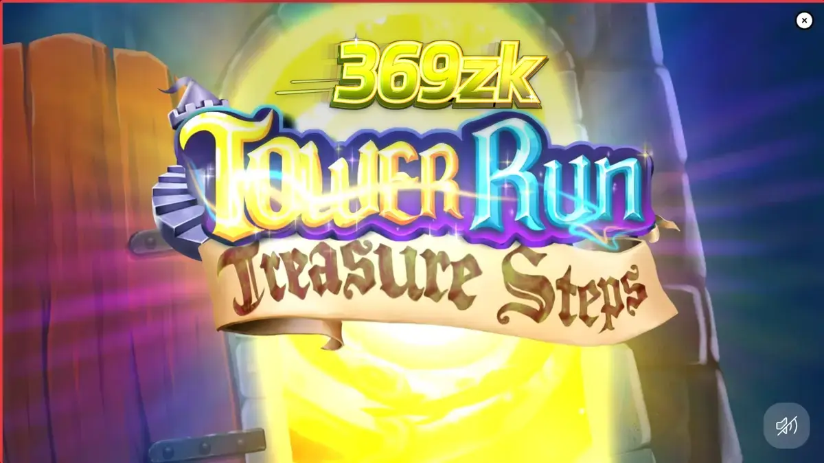 Tampilan visual slot Tower Run Treasure Steps dengan tema petualangan pixel-art